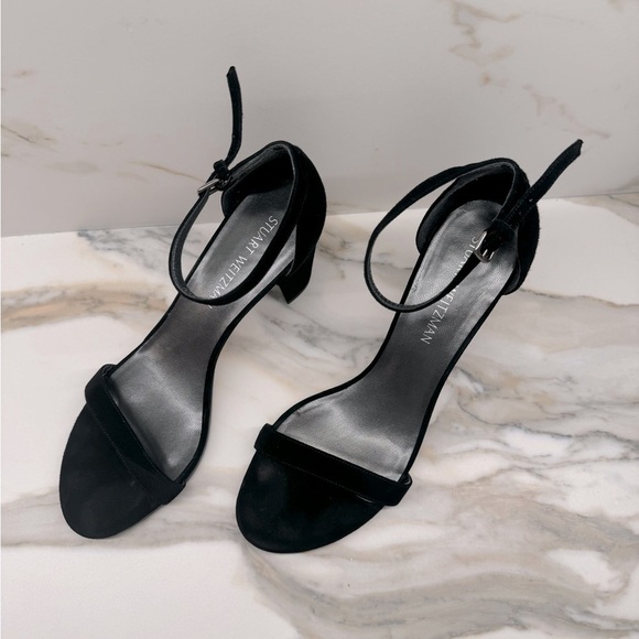 Stuart Weitzman Nearly Nude City Heels in Black Suede - Picture 11 of 11